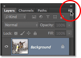 PS简单快速打造冲击力效果照片 优图宝网 PS入门实例教程Clicking the Layers panel menu icon. Image ? 2013 Photoshop Essentials.com