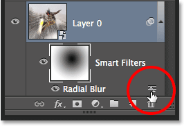 PS简单快速打造冲击力效果照片 优图宝网 PS入门实例教程The Smart Filter Blending Options icon in the Layers panel. Image ? 2013 Photoshop Essentials.com