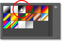 PS简单快速打造冲击力效果照片 优图宝网 PS入门实例教程Selecting the Black, White gradient in the Gradient Picker in Photoshop. Image ? 2013 Photoshop Essentials.com