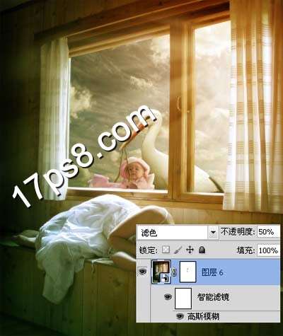 PS合成梦见白鹤送子场景教程 优图宝 PS图片合成教程