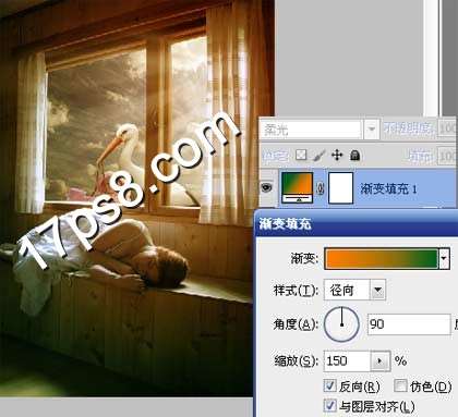 PS合成梦见白鹤送子场景教程 优图宝 PS图片合成教程