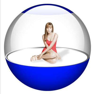 PS合成超有创意的玻璃球里的女孩 优图宝 PS图片合成教程 photoshop制作玻璃球效果