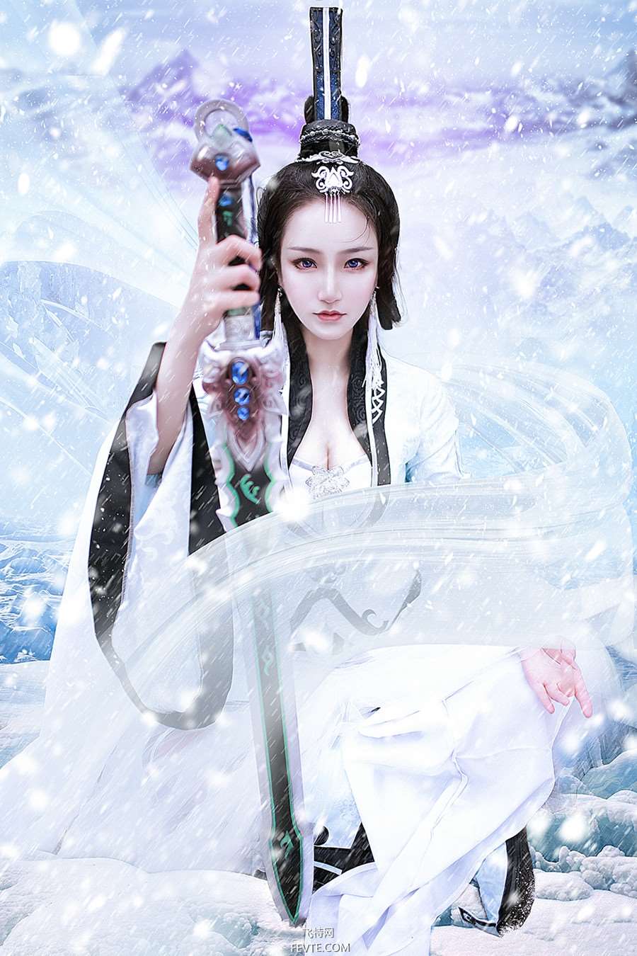 PS背景合成雪景游戏照片 优图宝 PS照片处理教程