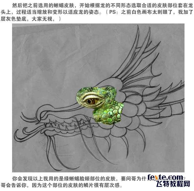 PS合成一条逼真的绿龙 优图宝 PS图片合成教程