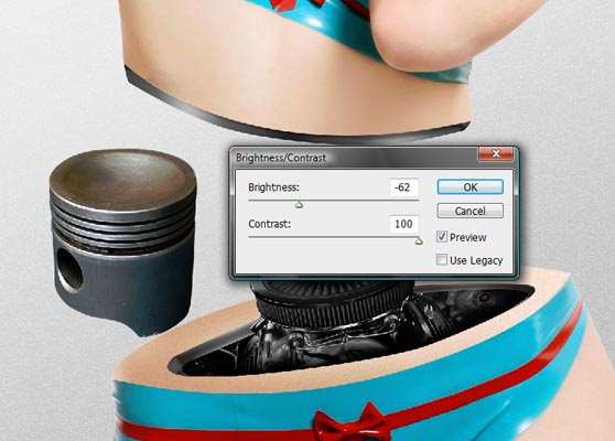 Creating a sexy mechanical pinup in Photoshop