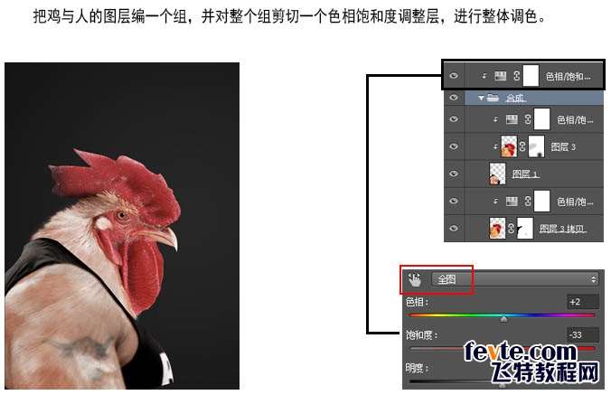 PS超强合成强壮公鸡头勇士 优图宝 PS图片合成教程