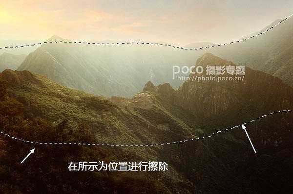 PS合成漂亮朝霞山峰美景 优图宝 PS图片合成教程