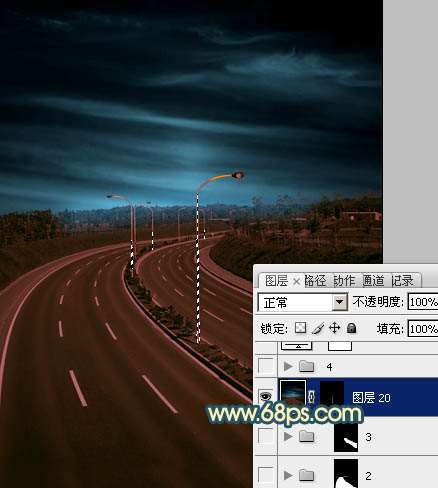 PS打造公路夜景效果图 优图宝 PS图片合成教程