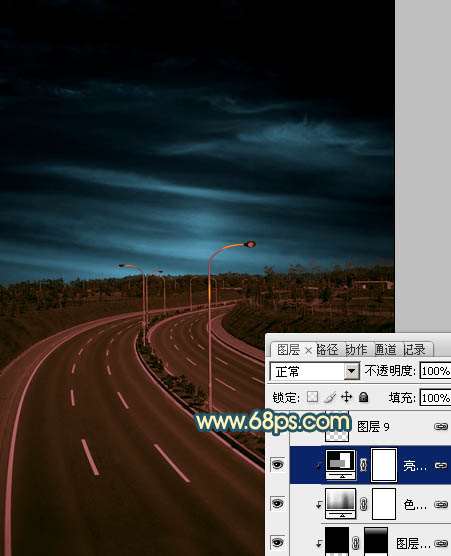 PS打造公路夜景效果图 优图宝 PS图片合成教程