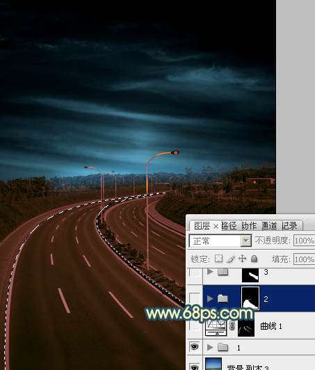 PS打造公路夜景效果图 优图宝 PS图片合成教程