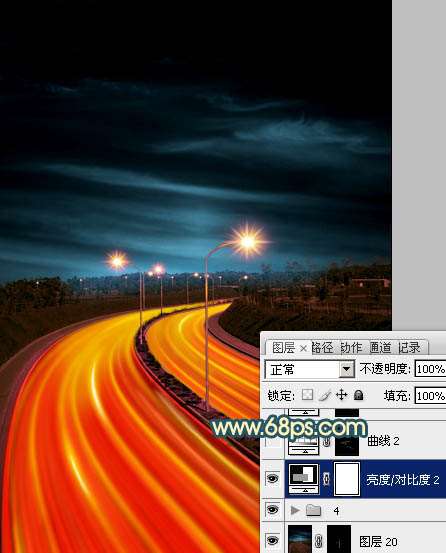 PS打造公路夜景效果图 优图宝 PS图片合成教程