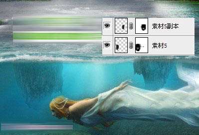 PS合成教程:古船下神秘动人的美人鱼