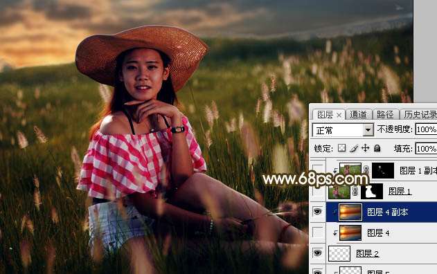 PS合成唯美日落风景照片 优图宝 PS图片合成教程