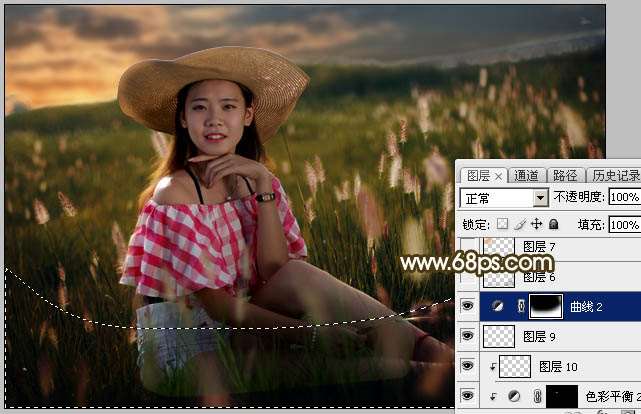 PS合成唯美日落风景照片 优图宝 PS图片合成教程