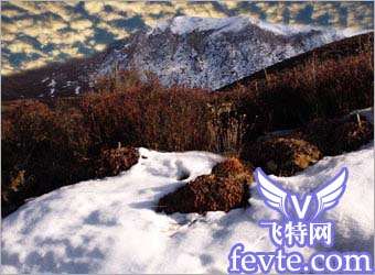 Photoshop合成雪上上的白色天使 优图宝 PS图片合成教程