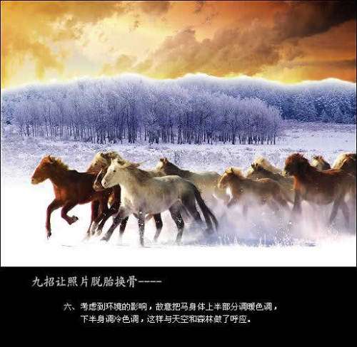 PS合成雪原奔跑的骏马 优图宝 PS图片合成教程