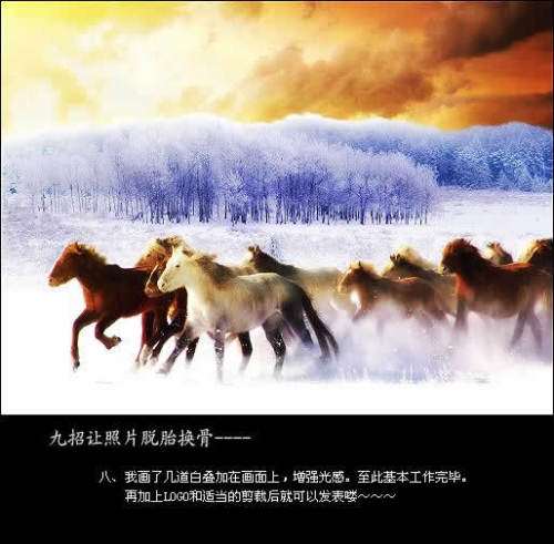 PS合成雪原奔跑的骏马 优图宝 PS图片合成教程