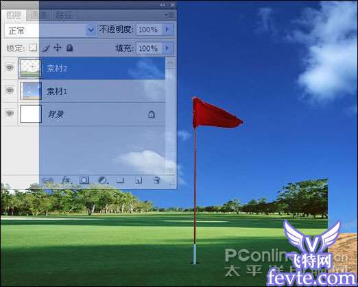 Photoshop CS4合成教程：创意设计高尔夫球邀请赛海报_教程网