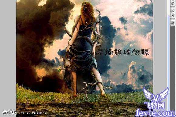 Photoshop制作树枝都心动的美女 优图宝 PS图片合成教程