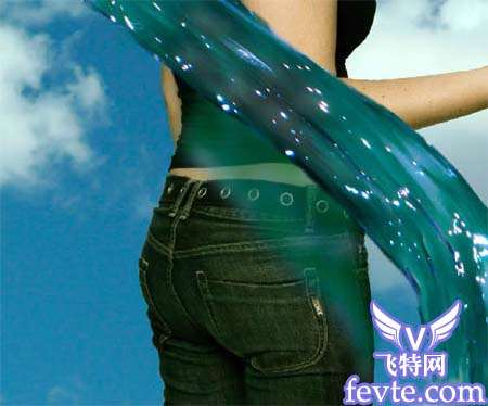 PS合成能掌控水的女孩 优图宝 图片合成