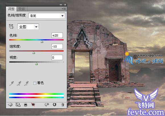 图片合成空中的城堡 优图宝 photoshop图片合成教程