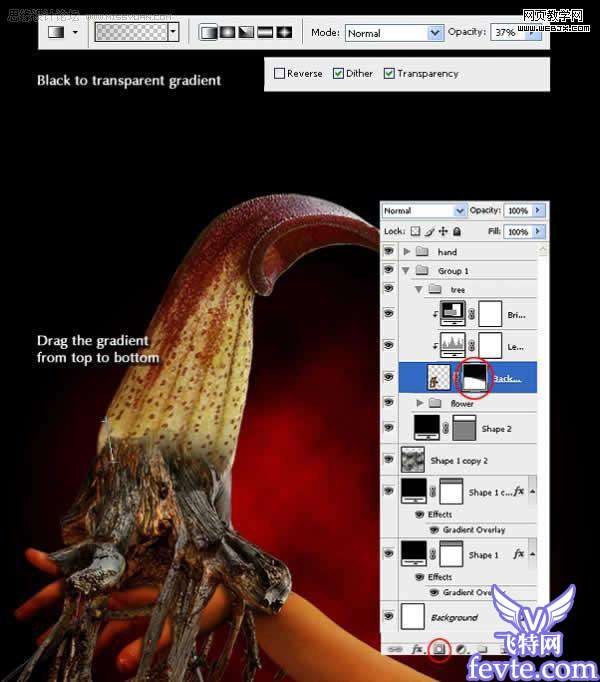 Photoshop合成恐怖的外星生物 优图宝 photoshop图片合成教程