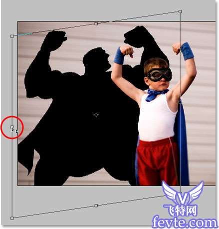 PS给小孩照片合成超人影子 优图宝 PS图片合成教程