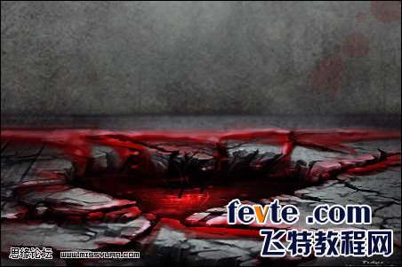 PS合成恐怖血迹场景 优图宝 PS图片合成教程