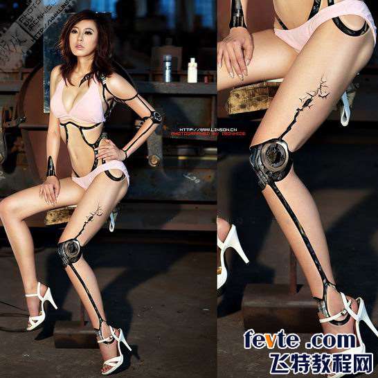 PS合成超酷美女机器人 优图宝 PS图片合成教程