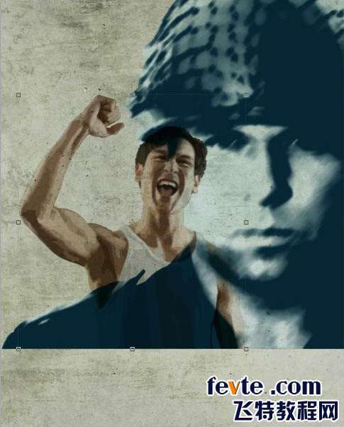 PS合成复古军人海报 优图宝 PS图片合成教程