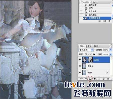 PS合成墙上剥落的老照片 优图宝 PS图片合成教程
