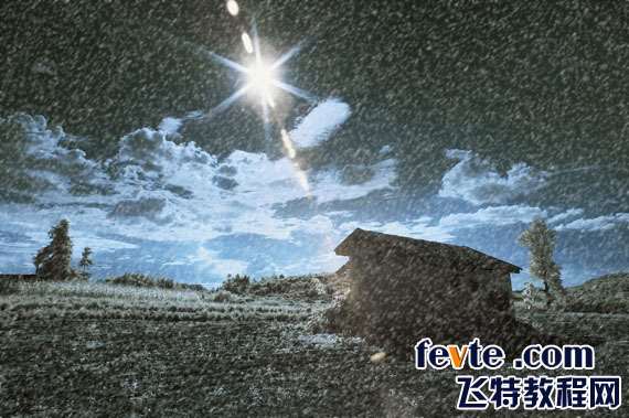 PS给照片添加雪花 优图宝 PS图片合成教程