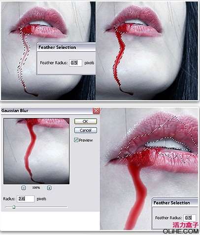 用PS合成吸血鬼的嘴唇 优图宝 PS图片合成教程