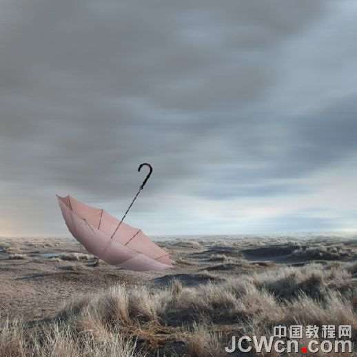 PS合成失落忧郁沙漠场景 优图宝 PS图片合成教程