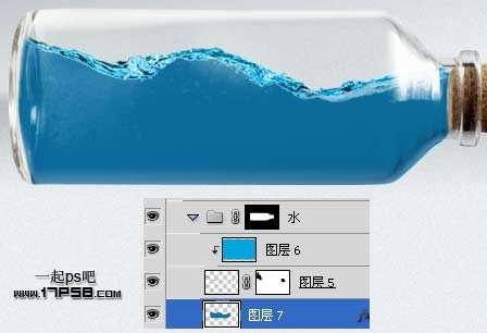 PS合成漂流瓶里的鲨鱼 优图宝 PS图片合成教程