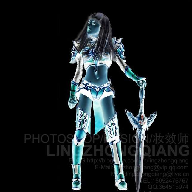 PS合成超酷魔法火焰少女 优图宝 PS图片合成教程