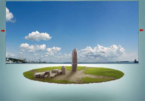 PS合成从漂浮平台坠落的卡车 优图宝 PS图片合成教程