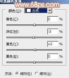 PS把绿色外景人物图片转为柔和的秋季淡黄色