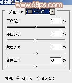 PS把绿色外景人物图片转为柔和的秋季淡黄色