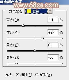 PS把绿色外景人物图片转为柔和的秋季淡黄色