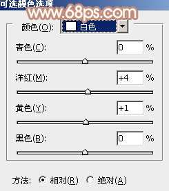 PS把绿色外景人物图片转为柔和的秋季淡黄色