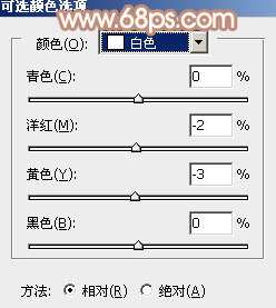 PS把绿色外景人物图片转为柔和的秋季淡黄色