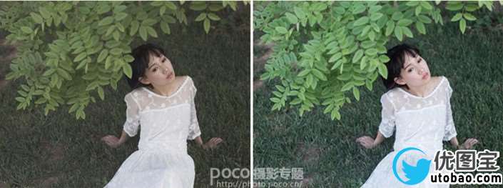 冷色调，用LR调出冷色森系写真照片_www.utobao.com