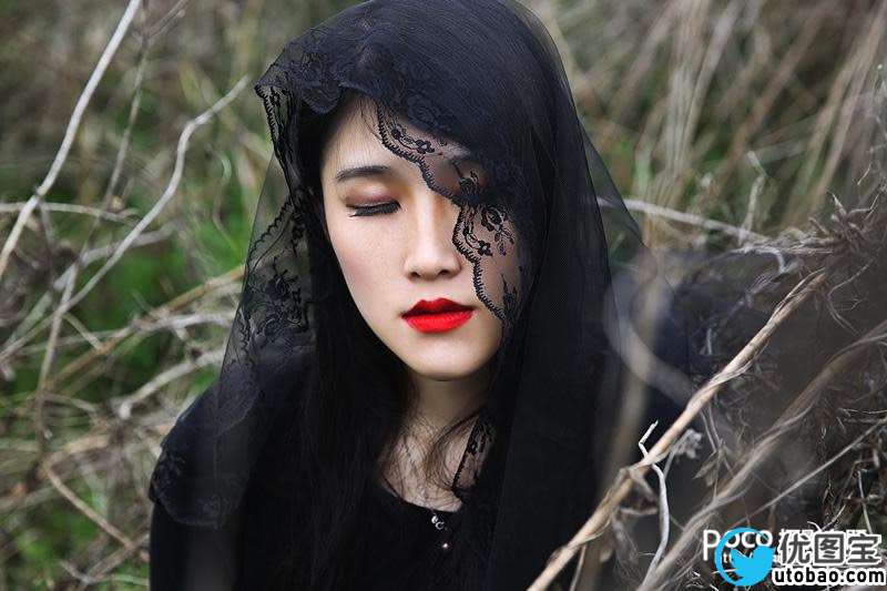 暗黑风格,ps调出黑暗系的哥特风格人像色调