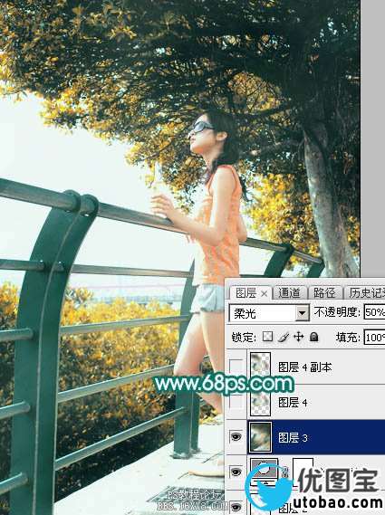 橙色调，ps调出淡淡的橙黄色小清新色调教程