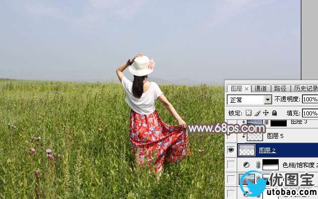 小清新，ps调色加给照片换天空教程