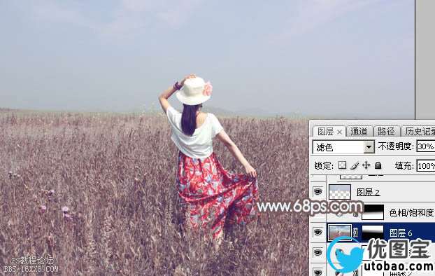 小清新，ps调色加给照片换天空教程