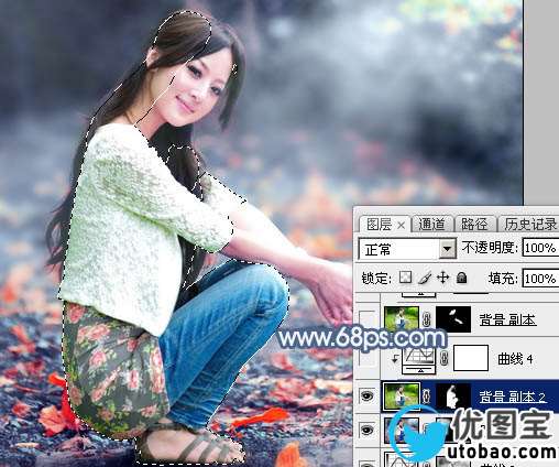 暗蓝色，调出古典暗色调人像效果教程_www.utobao.com