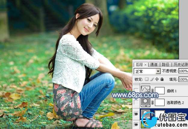 暗蓝色，调出古典暗色调人像效果教程_www.utobao.com