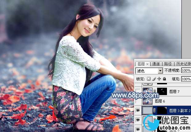 暗蓝色，调出古典暗色调人像效果教程_www.utobao.com